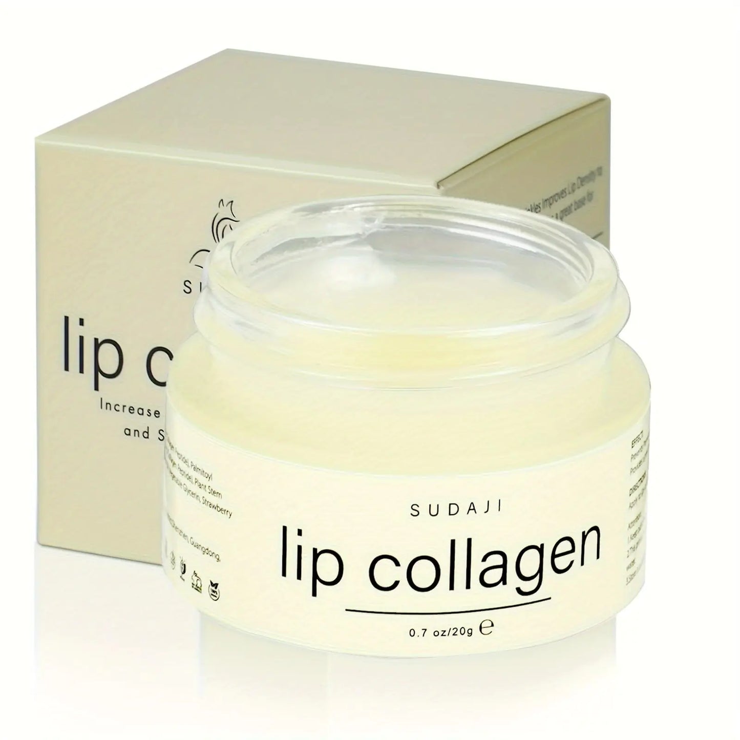 Lip Collagen + Peptide 0.7oz Collagen Lip Mask with Vitamins E A -Lip balm to Nourish & Hydrate Lips Lip Moisturizer for Gentle exfoliating