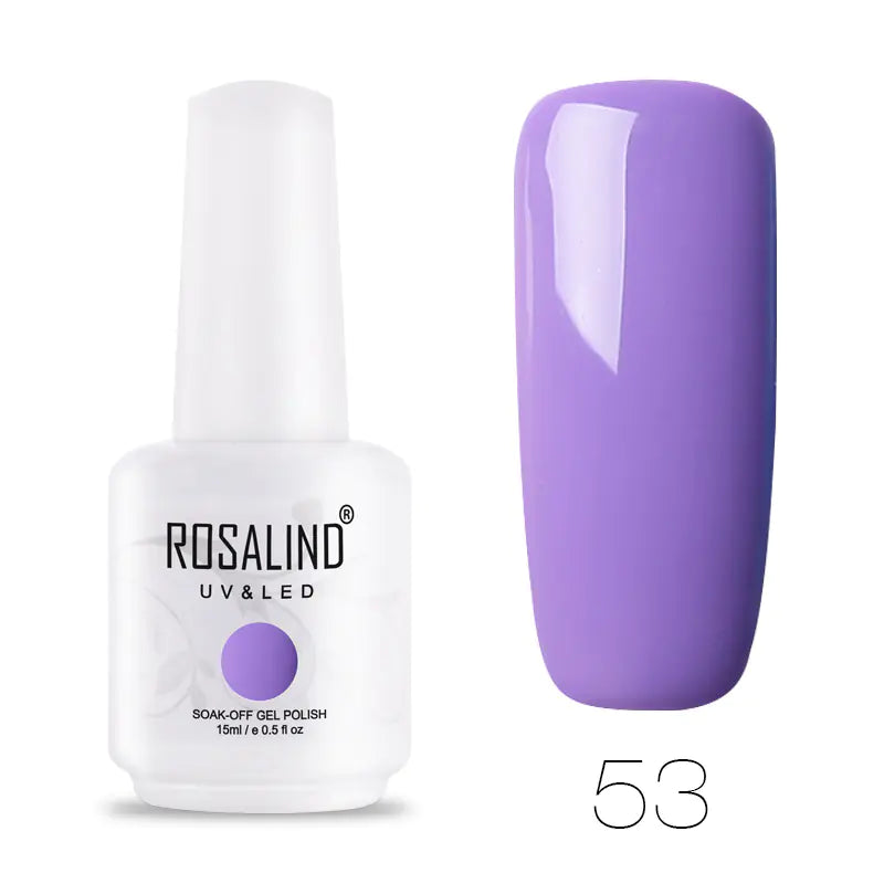 ROSALIND Barbie Nail Gel, Solid Color UV Gel 15ml