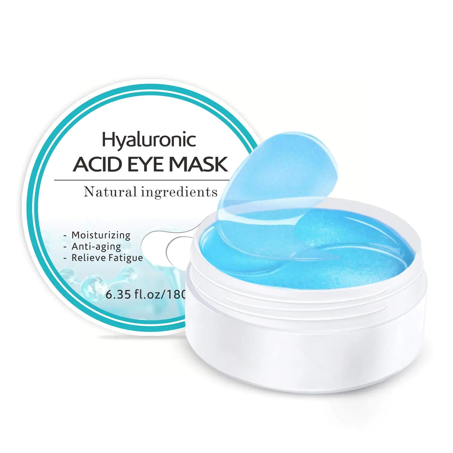 Under Eye Patches Hyaluronic Acid Eye Mask Moisturizing 60PCS Gel Eye Masks Pads With Collagen Eye Treatment for Reducing Dark Circles Wrinkles Anti-Aging Fine Lines Eye Bags Puffiness Women Men