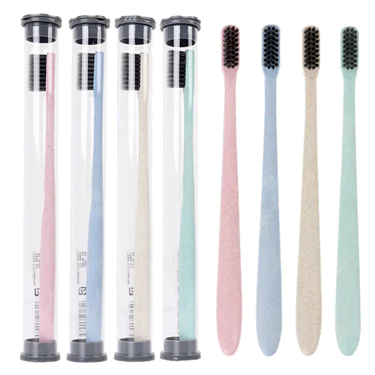 Portable Bamboo Charcoal Eco-Friendly Toothbrush Set
