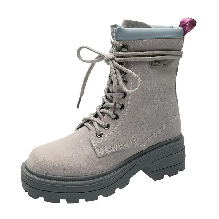 Women's Chelsea Boots - Trendy Thick-Soled Martin Boots