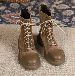 Elastic Motorcycle Boots, British Style Ankle Boots