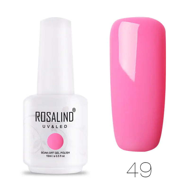 ROSALIND Barbie Nail Gel, Solid Color UV Gel 15ml