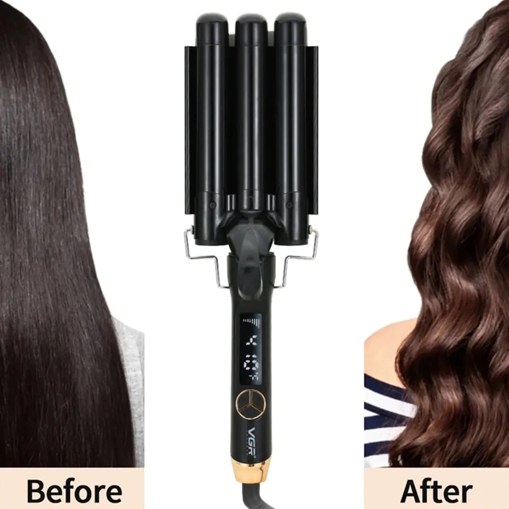 Professional 9mm Pear Blossom Curling Iron Wand