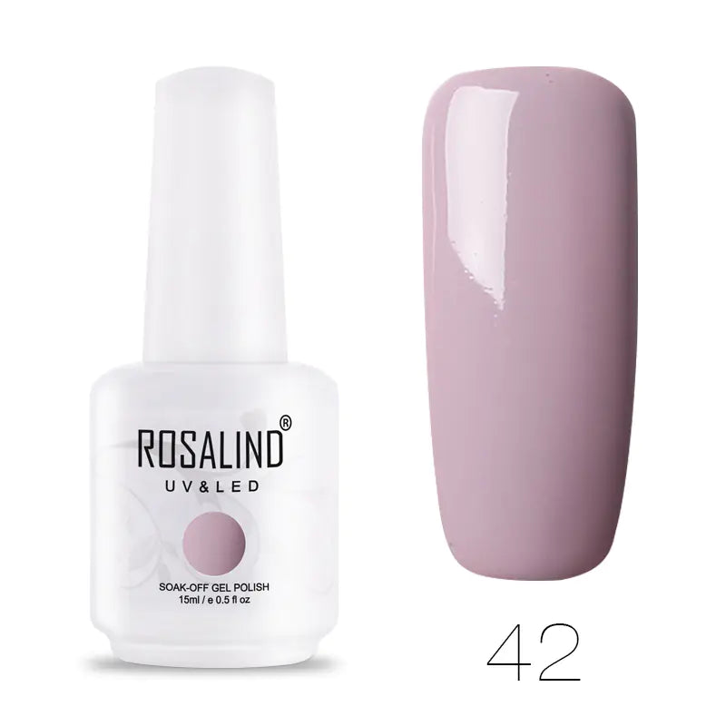 ROSALIND Barbie Nail Gel, Solid Color UV Gel 15ml