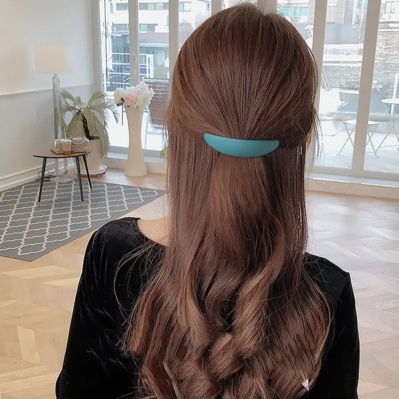 Elegant Matte Geometric Hair Clips for Women and Girls