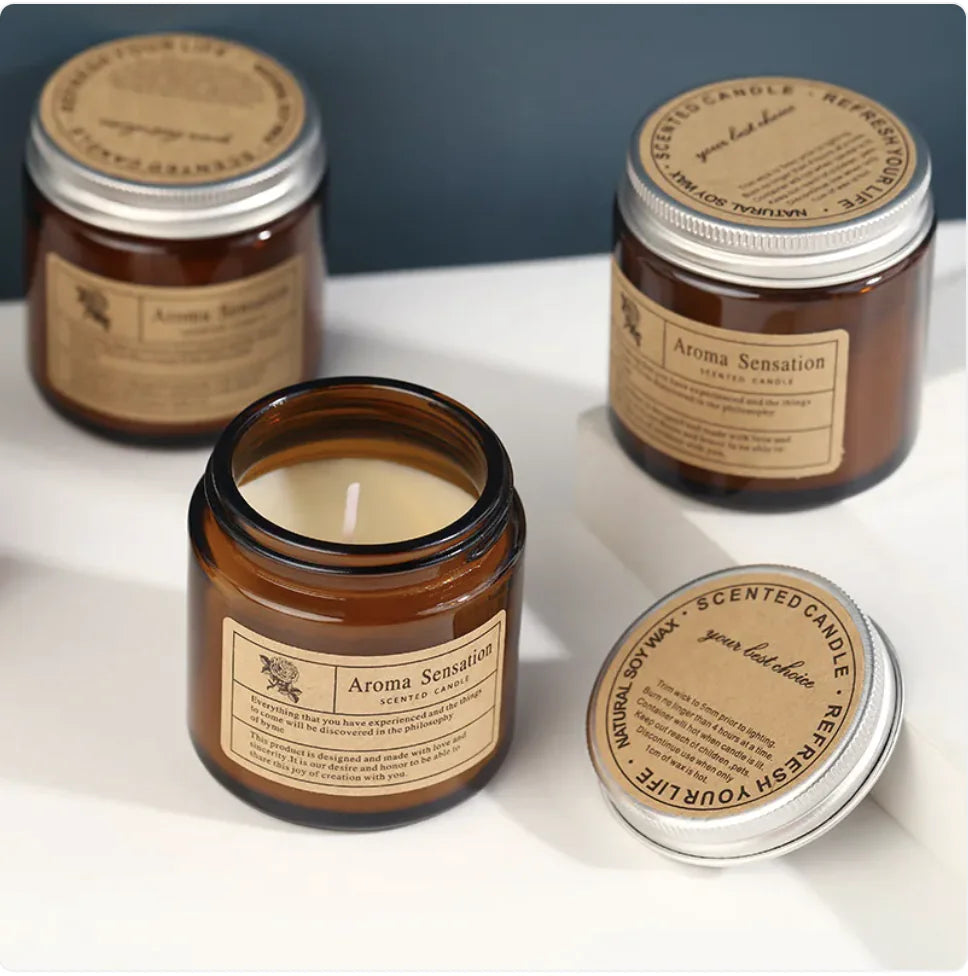 Smokeless Brown Aromatherapy Candle