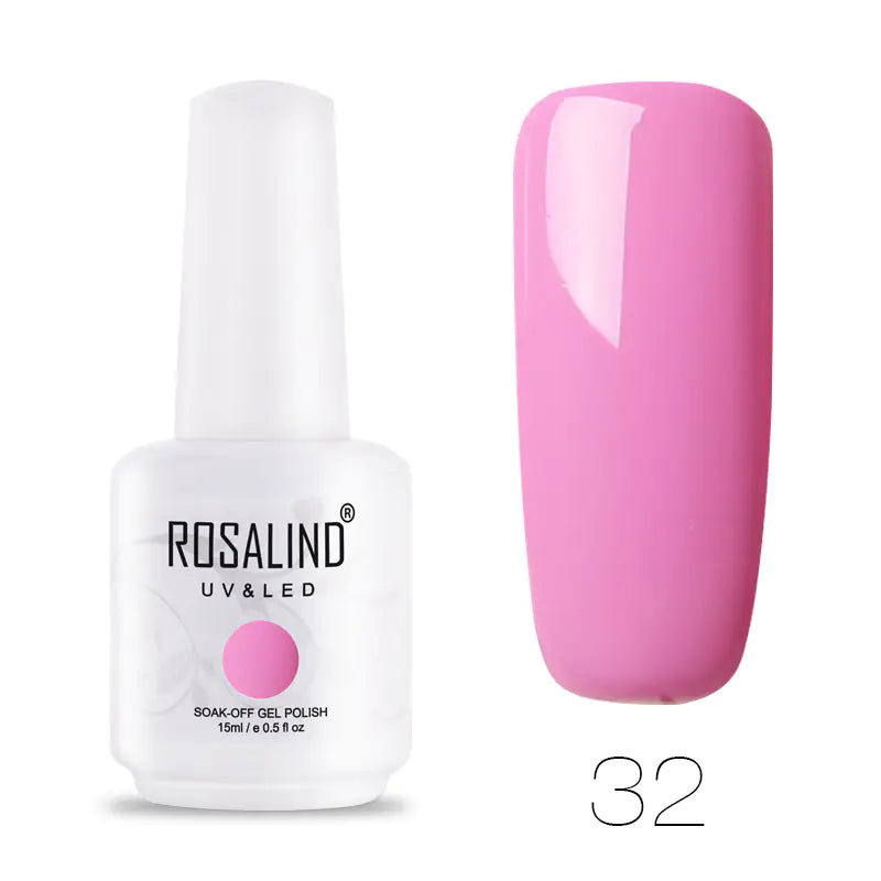 ROSALIND Barbie Nail Gel, Solid Color UV Gel 15ml