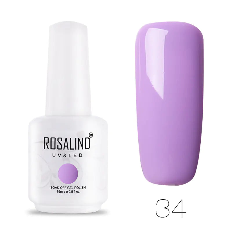 ROSALIND Barbie Nail Gel, Solid Color UV Gel 15ml
