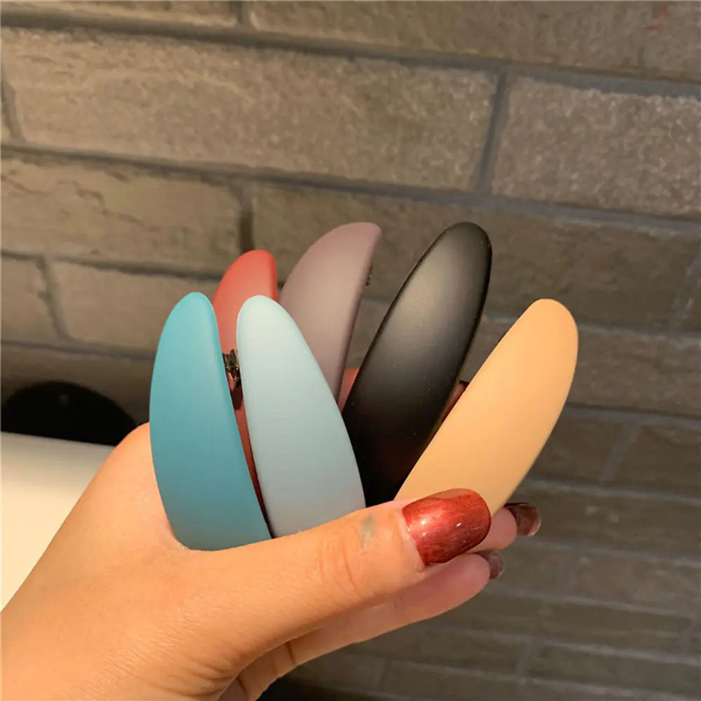 Elegant Matte Geometric Hair Clips for Women and Girls