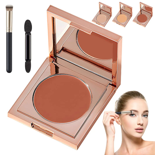 Colored Clay CC Undereye Corrector Color Corrector for Dark Circles with Brush CC Undereye Corrector Conceal & Brighten Dark Circles Under Eye Hydrating Concealer for Women (Orange)