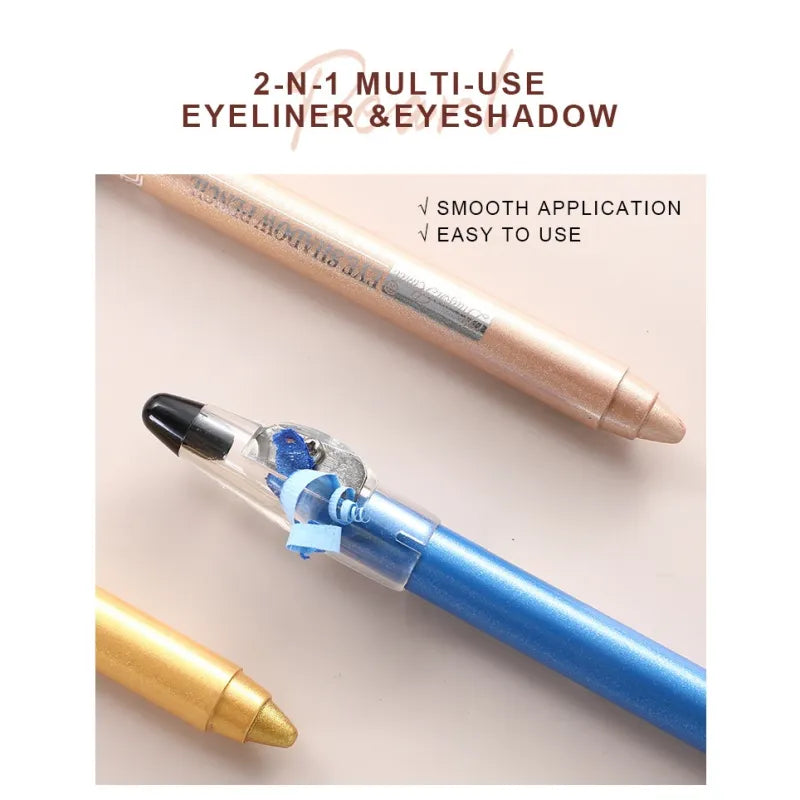 12-Piece Pearlescent Eye Shadow Stick Set