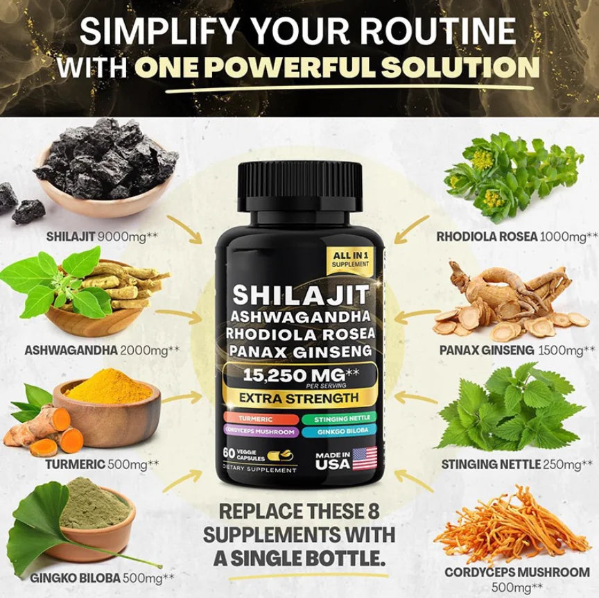 Nori Shilajit Sea Moss Resin Capsules