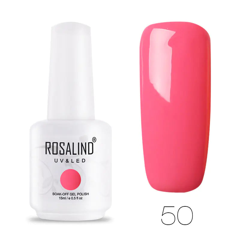 ROSALIND Barbie Nail Gel, Solid Color UV Gel 15ml
