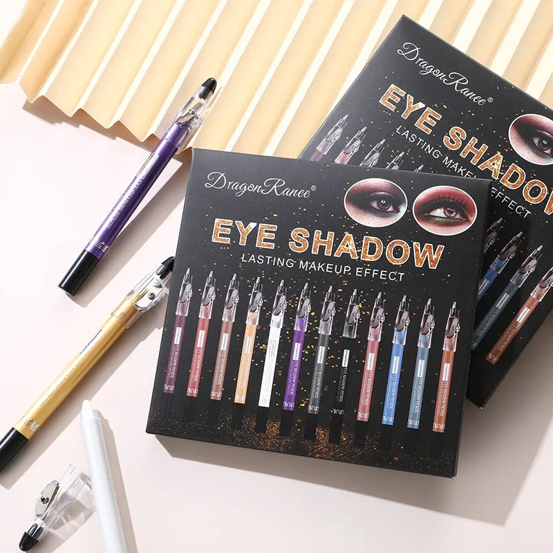 12-Piece Pearlescent Eye Shadow Stick Set