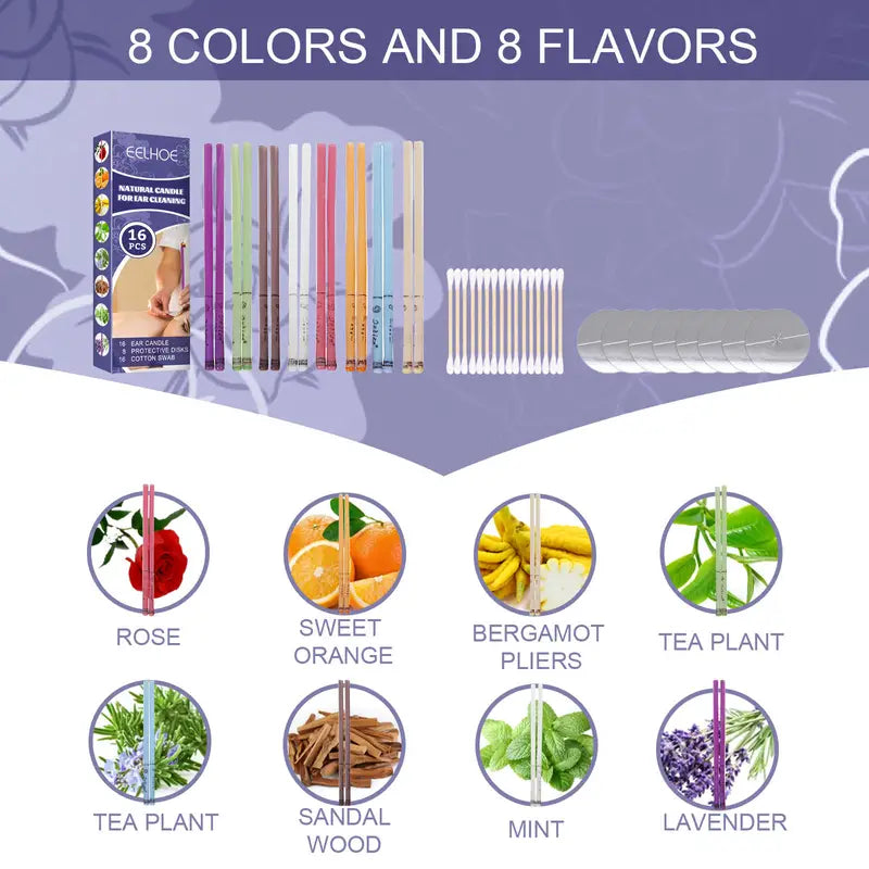 Aromatherapy Ear Candle Set for Relaxation and Care