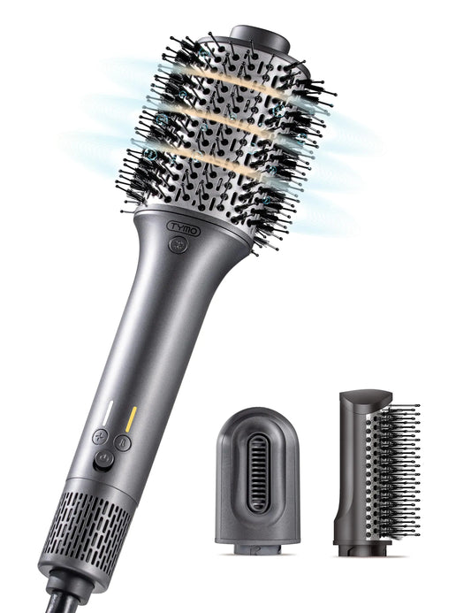 TYMO Hair Dryer Brush Blow Dryer Brushes in One Hot Air Brush with 3 Barrels as Dryer Volumizer Straightener Styler 110000 RPM High-Speed Blow Out Brush 200M Negative Ions for Smooth Frizz-Free