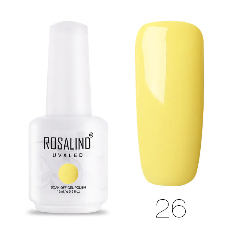 ROSALIND Barbie Nail Gel, Solid Color UV Gel 15ml