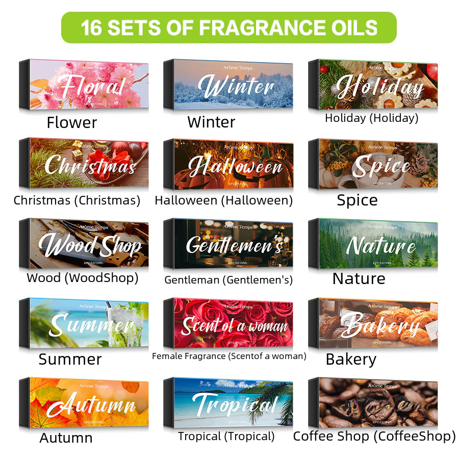 Essential Oil Fruit Set for Aromatherapy Diffuser (10ml)