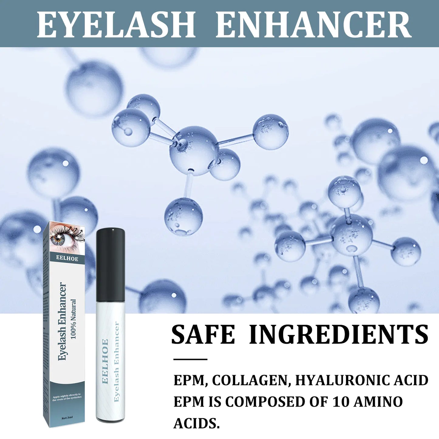 Eelhoe Black Curling Mascara for Natural Lush Lashes