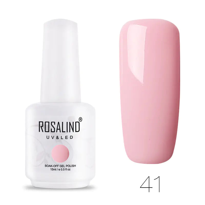ROSALIND Barbie Nail Gel, Solid Color UV Gel 15ml