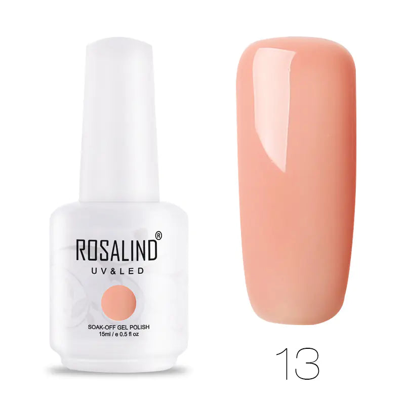 ROSALIND Barbie Nail Gel, Solid Color UV Gel 15ml