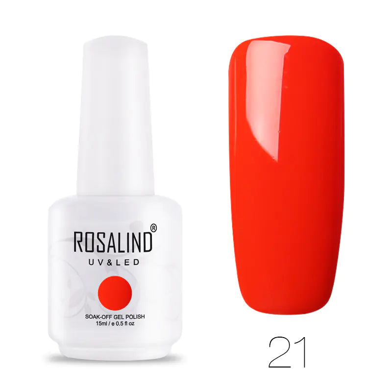 ROSALIND Barbie Nail Gel, Solid Color UV Gel 15ml