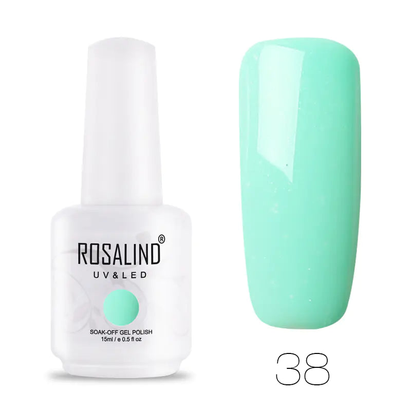 ROSALIND Barbie Nail Gel, Solid Color UV Gel 15ml