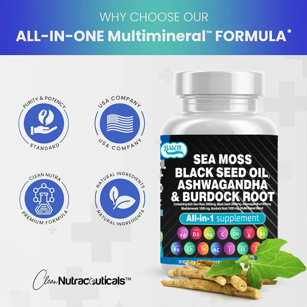 Burdock & Multi-Mineral Sea Moss Dietary Supplement
