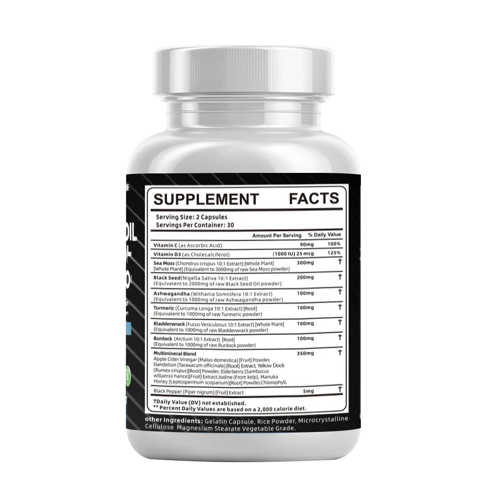 Burdock & Multi-Mineral Sea Moss Dietary Supplement