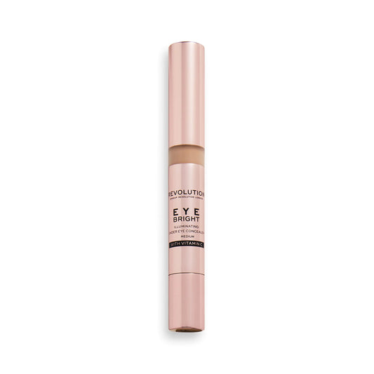 REVOLUTION Eye Bright Concealer Buildable Coverage Dewy Finish Medium 3ml