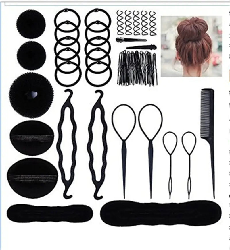71-Piece Hair Styling Tool Set for Updos and Buns