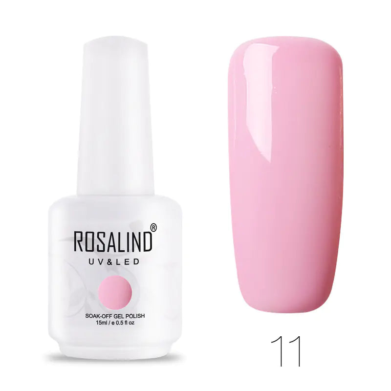 ROSALIND Barbie Nail Gel, Solid Color UV Gel 15ml