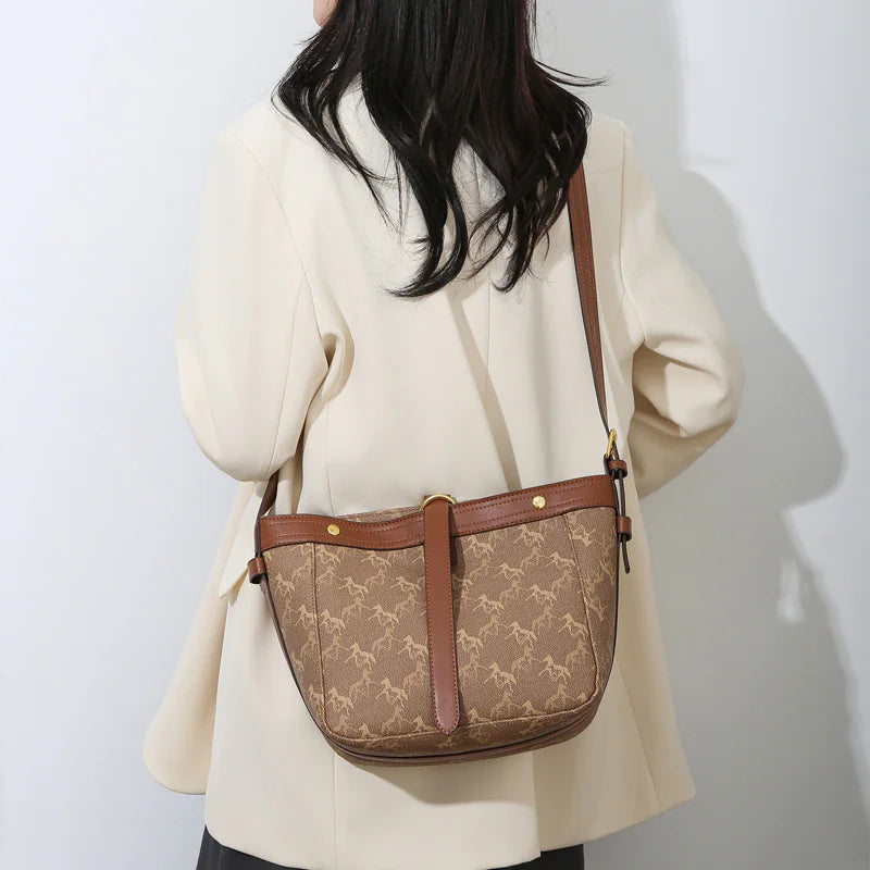 Retro Houndstooth One-Shoulder Fashion Bag for Women