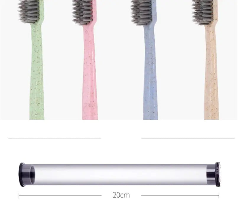 Portable Bamboo Charcoal Eco-Friendly Toothbrush Set