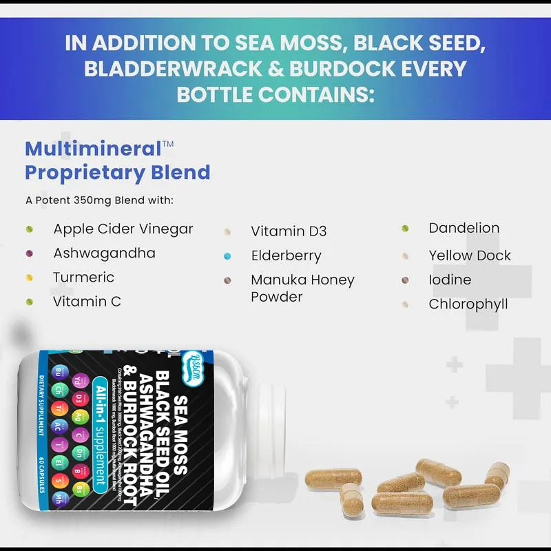 Burdock & Multi-Mineral Sea Moss Dietary Supplement