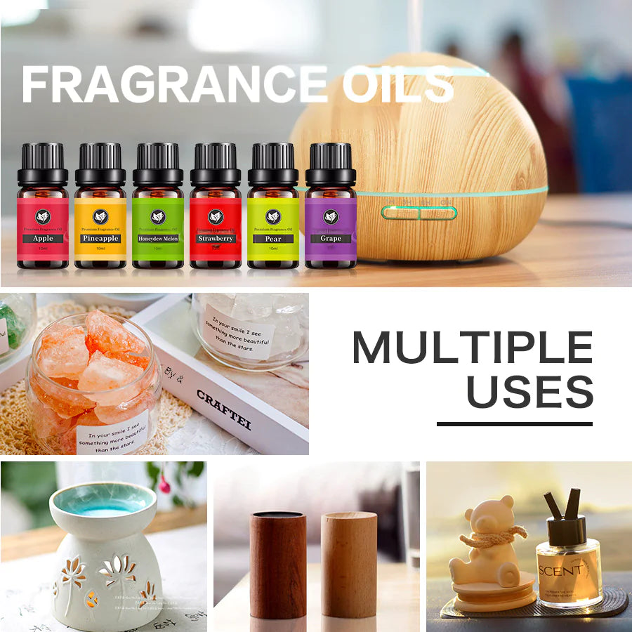 Essential Oil Fruit Set for Aromatherapy Diffuser (10ml)