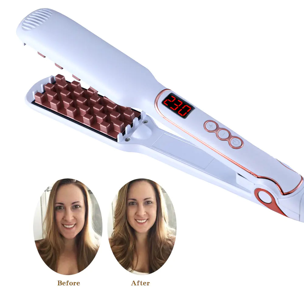 Ionic Hair Curler and Straightener 2-in-1 Device
