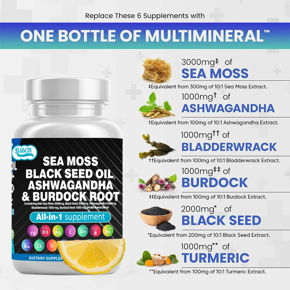Burdock & Multi-Mineral Sea Moss Dietary Supplement