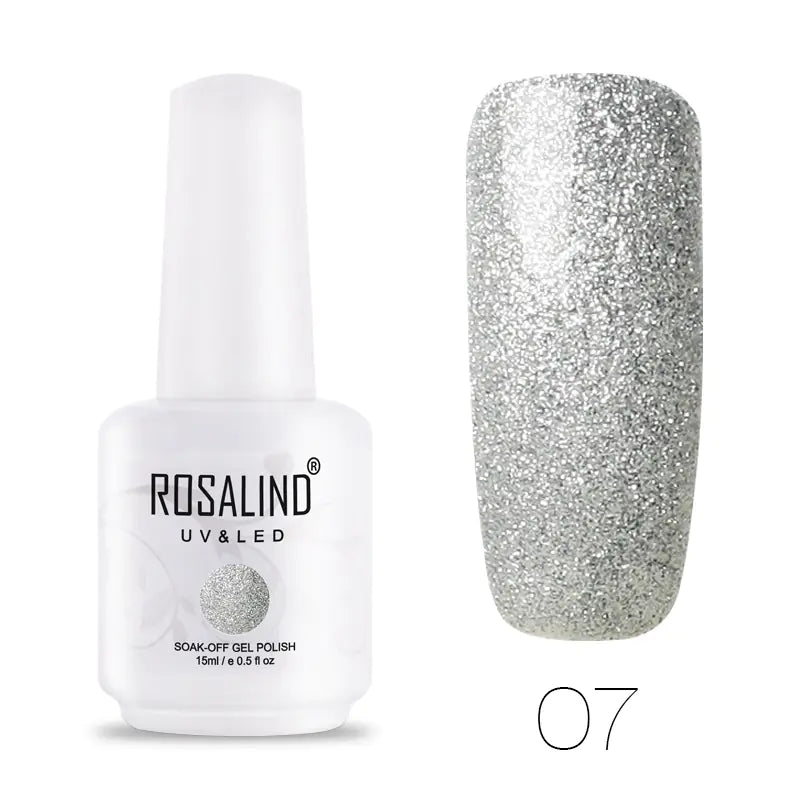 ROSALIND Barbie Nail Gel, Solid Color UV Gel 15ml