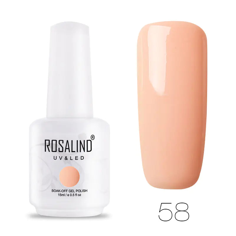 ROSALIND Barbie Nail Gel, Solid Color UV Gel 15ml