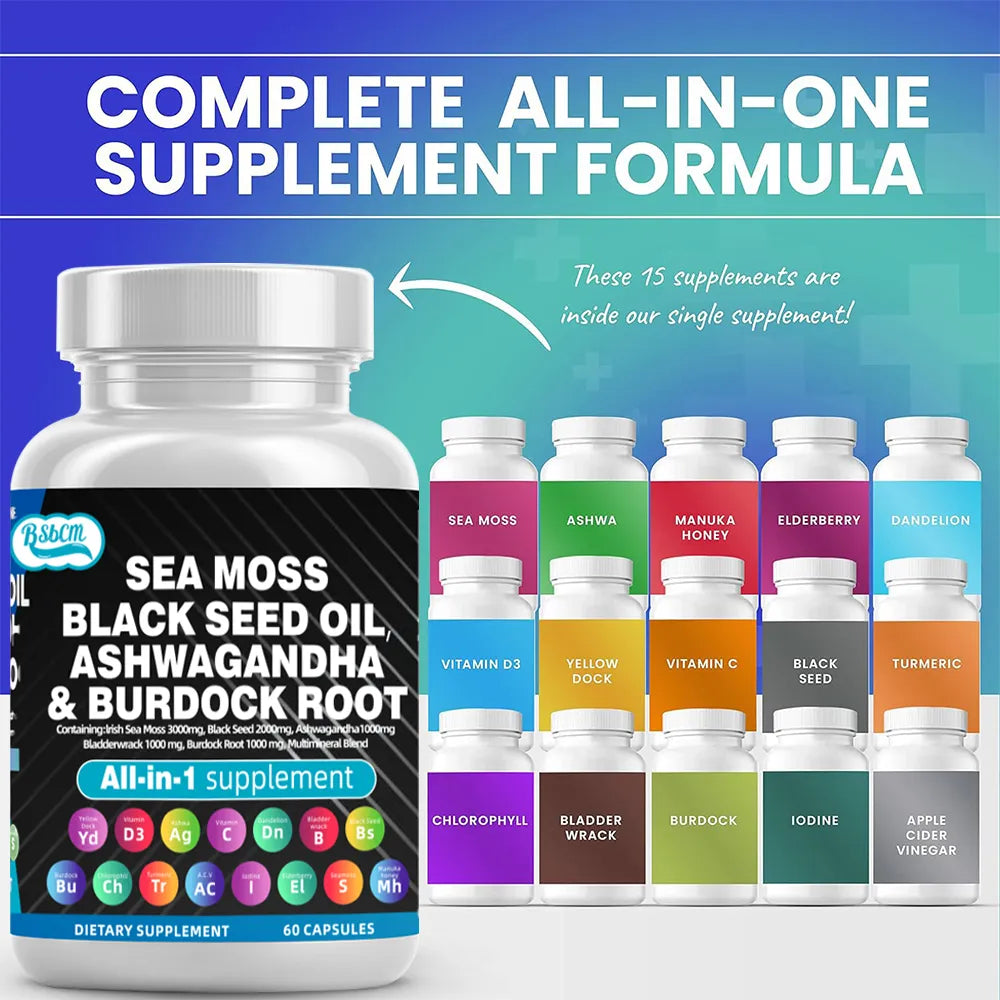 Burdock & Multi-Mineral Sea Moss Dietary Supplement