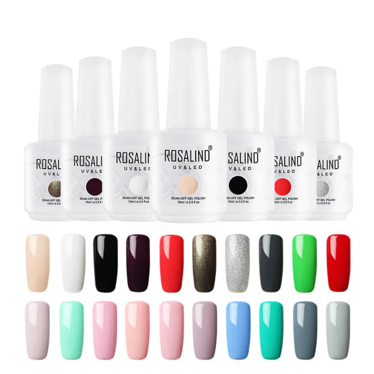 ROSALIND Barbie Nail Gel, Solid Color UV Gel 15ml
